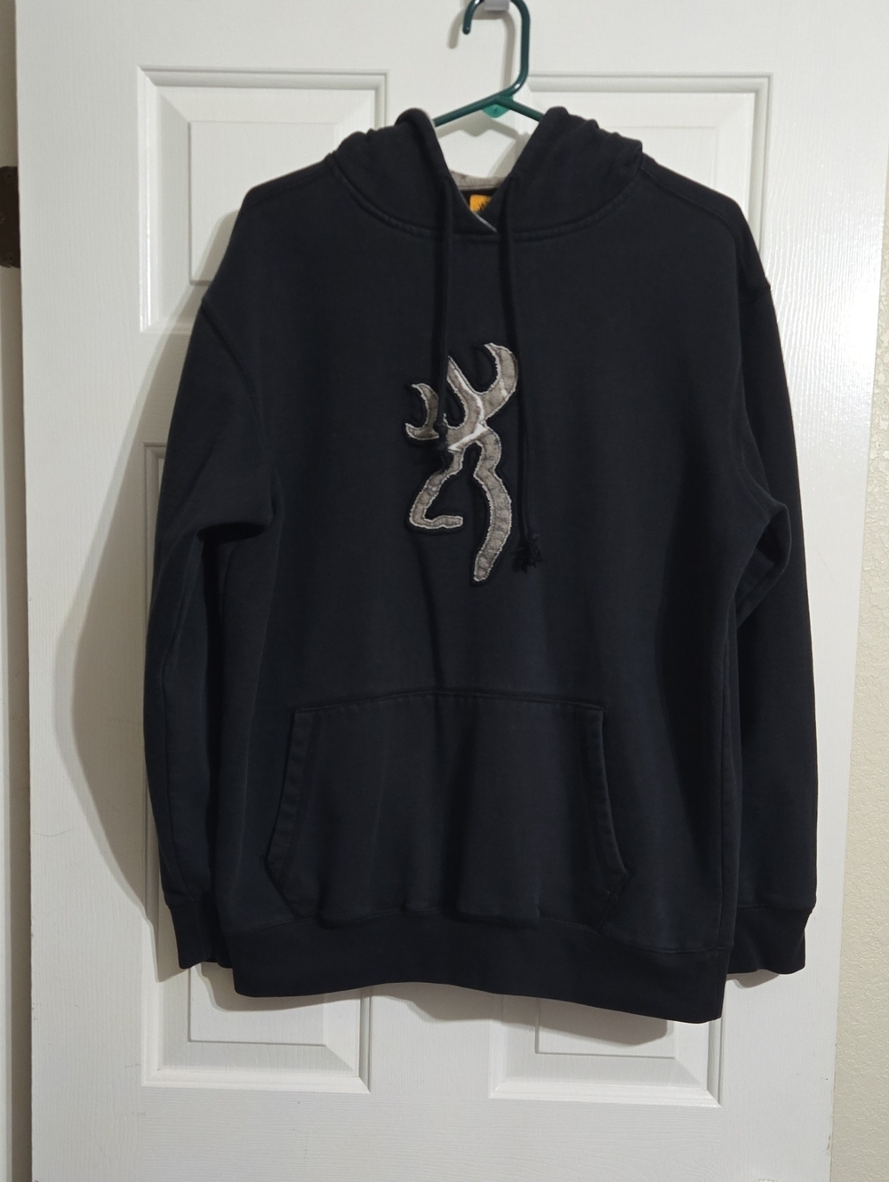 Browning Black Crewneck Sweatshirt with Contrast Deer Logo